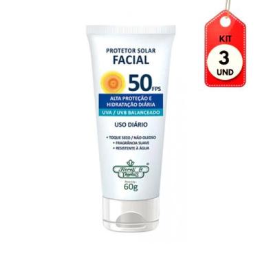 Imagem de Kit C/03 Flores & Vegetais Protetor Solar Facial Fps50 60G