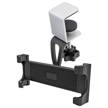 Imagem de Suporte para tablet sob o armário, suporte para iPad woleyi Kitchen, suporte de alumínio de mesa compatível com iPad Pro 12,9 Air Mini, Galaxy Tabs, Surface Pro/Go, iPhone de 5,5 a 13 polegadas, tablets e dispositivos