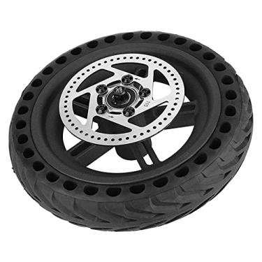 Imagem de Rodas de substituição para trotinete pneu traseiro pneu cubo de roda conjunto de pneus de substituição traseiro sólido com cubo compatível com pneus de scooter elétrica M365 (cor preta)