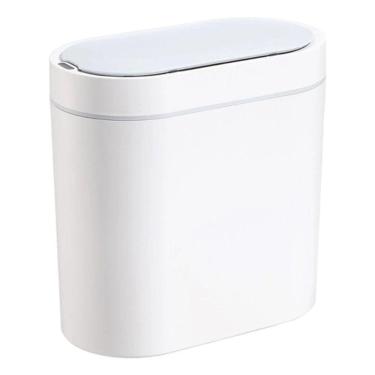 Imagem de Lixeira Banheiro Plástico 6 L Automática 27x26x14cm - Branca