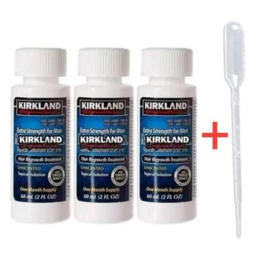 Imagem de Minoxidil-Kirkland-Tonico Cabelo E Barba 3 Unidades - Kirklan