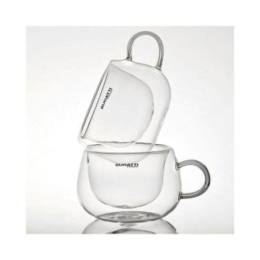 Imagem de Conjunto De Xícaras De Chá Parede Dupla Com Alça 200ml - Bugatti