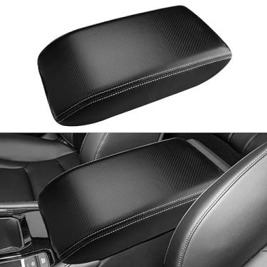 Imagem de INTGET Capa de apoio de braço para console central de carro para acessórios Honda Accord 2023 2024 capa de descanso de braço de couro tampa de assento do console do meio (fibra de carbono, 2023+)