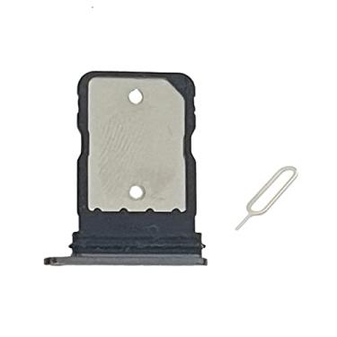 Imagem de UPONEW Para Google Pixel 7 Pro GE2AE GP4BC Bandeja de cartão SIM e suporte de cartão SIM Micro SD Peça de reposição para recipiente (preto)