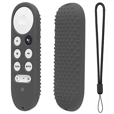 Imagem de Capa de silicone para Chromecast com Google TV 2020 Voice Remote Capa protetora para controle remoto Chromecast 2020 (cinza escuro)