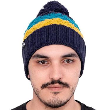 Imagem de GORRO GALAPAGOS EVEREST LISTRADO MARINHO/VERDE AGUA/AMARELO MOSTARDA TAM.U