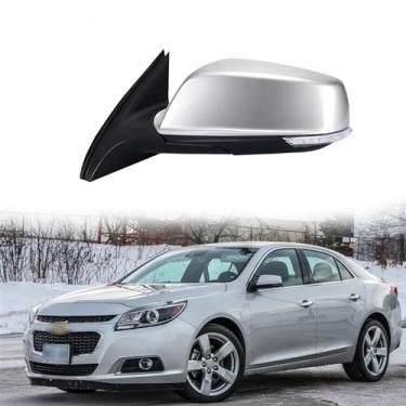 Imagem de Substituição do espelho lateral do motorista apto para Chevrolet Malibu 2010-2018 espelhos de porta lateral conjunto de espelho retrovisor retrovisor, sinal de seta, aquecimento, ajuste elétrico,