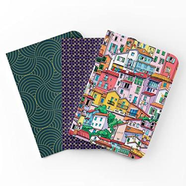 Imagem de Kit de Cadernos sem Pauta A5 - Capa Flexível 80 Páginas cada 20x14cm - Pattern