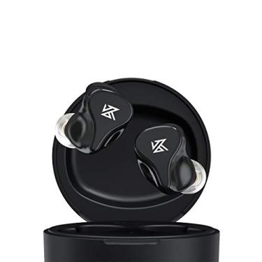 Imagem de Fones de ouvido KZ Z1 Pro True Wireless TWS Bluetooth v5.2 híbrido Dual Magnetic Dynamic Game Earbuds Touch Control com cancelamento de ruído Sport IPX6 à prova d'água Headset (preto)