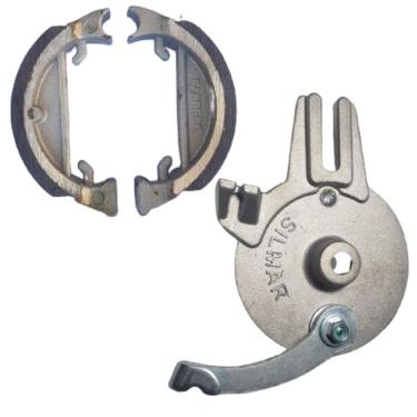 Imagem de Kit espelho tambor de freio + patim lona mobilete bikelete