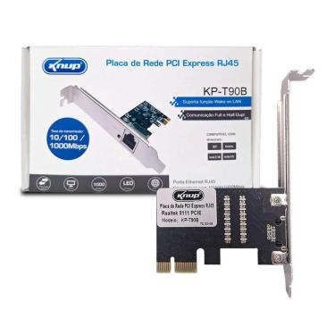 Imagem de Placa De Rede Pci Express Rj45 Knup De 10-100-1000mbps