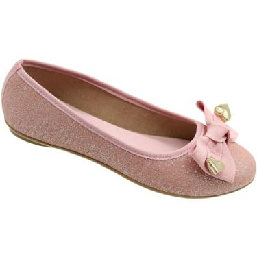 Imagem de Molekinha Sapatilha Infantil Feminina Rosa Verniz Corações Menina 33