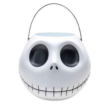 Imagem de Disguise Nightmare Before Christmas Jack Skellington White Treat Pail, Official Disney Costume Accessory & Cute Room Décor