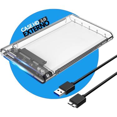 Imagem de Case Para Hd Slim Externo Usb 3.0 Computador Ssd Hdd Sata 2.5 Notebook Pc Ps4 Transparente