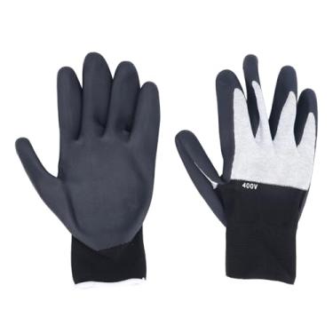 Imagem de Luvas Isoladas Elétricas, Resistência à Tensão de 400V Luvas de Alta Tensão para Eletricista Luvas de Trabalho Com Isolamento Retardador de Chamas Com Design Antiderrapante de