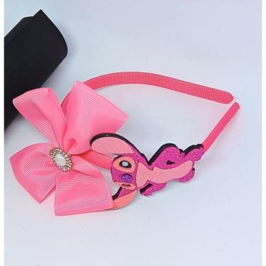 Imagem de Tiara Arquinho Infantil com Laço Personagem Disney Lilo Angel Stitch Acessório de Cabelo Moda Criança Tendência