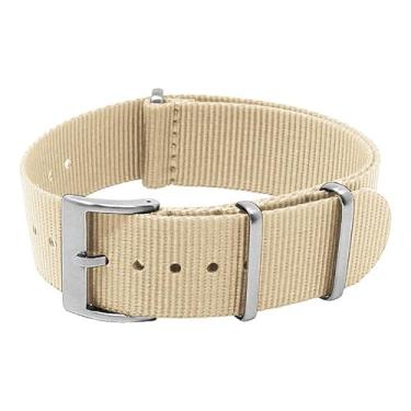 Imagem de StrapsCo Classic One-Piece Nylon Watch Band Strap - Khaki - 18mm