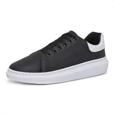 Imagem de Sapatenis Tenis Masculino Espumado Moderno Palmilha EVA Com Cadarço Solado Resistente Conforto