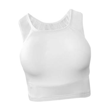 Imagem de YIJU Protetor de peito de caratê para mulheres, suprimentos de proteção de peito, colete de proteção, proteção de boxe para futebol, taekwondo, kickboxing, L