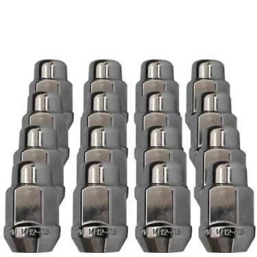 Imagem de Kit 16 Porcas de roda cromada M12-1,5 Onix S10 Spin Tracker - ZM, M12-