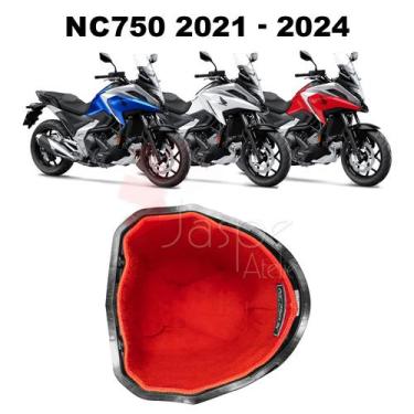 Imagem de Forração Honda NC 750X 2023 Baú Forro Vermelho Scooter - Jaspe Ateliê,