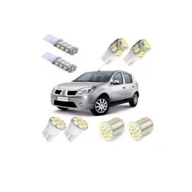 Imagem de Kit Lampadas Led Renault Sandero Teto Placa Ré Farolete Leds - Blue Li