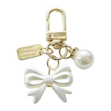 Imagem de EHJRE Porta-chaves Elegante E Elegante com Pérolas Artificiais para Capa de Fone de Ouvido, Laço