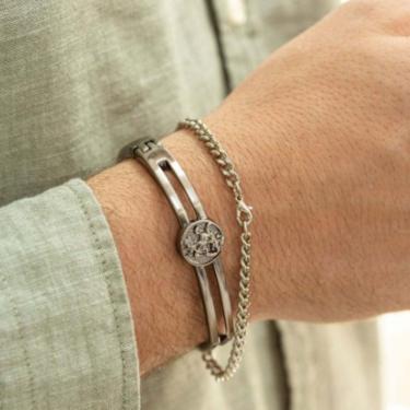 Imagem de Pulseira Masculina São Jorge -  Banhada em ouro 18k