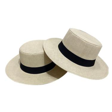 Imagem de Chapéu Paris Inglesa Elegante Moda Feminino Palha Praia Sol Charme, Br