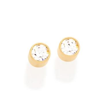 Imagem de Brincos banhado ouro 3x 24k 18k e 22k femininos ponto de luz pequenos 