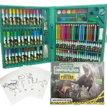 Imagem de Estojo de Pintura Infantil com Canetinhas, Lápis de Cor e Aquarela Par