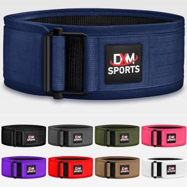 Imagem de DXM SPORTS Cinto de levantamento de peso autotravante – homens mulheres academia fitness treinamento de força, musculação powerlifting, levantamento de peso, agachamento Deadlift, cinto de exercício