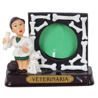 Imagem de Boneco Profissional Veterinária Miniatura C/ Porta Foto 8 Cm - Zona Li