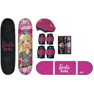 Imagem de Skate Barbie Fun com Kit de Proteção