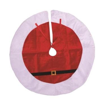 Imagem de Saia para Árvore em Veludo Cinto Noel 60cm Decoração de Natal - Wincy 