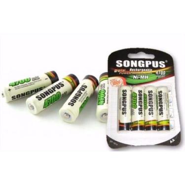 Imagem de Kit 2 Conjuntos Pilha Recarregável 4700mah Aa Songpus