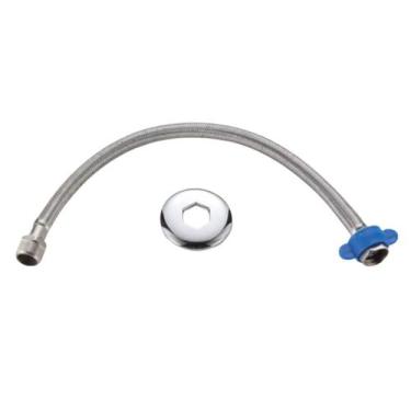 Imagem de Engate De Aço Inox Flexível Em Malha Trançada De 40cm Torneira Pia Cai
