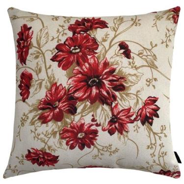 Imagem de Almofada Firenze Floral 40x40cm Vermelha - FASTLAR