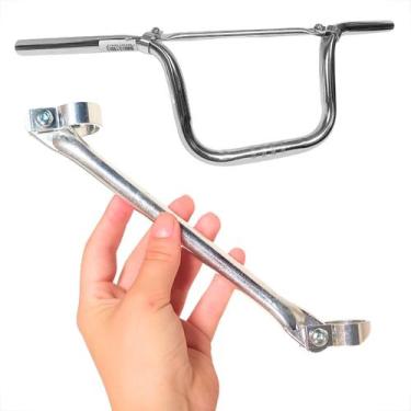 Imagem de Barra Travessa Barrinha Alumínio Guidão Moto Bike 190mm Polido 19CM Gu