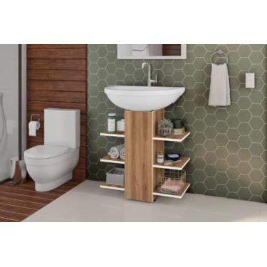 Imagem de Gabinete MAR Para Banheiro Ideal Para Pias de Coluna Produto Flex Colo