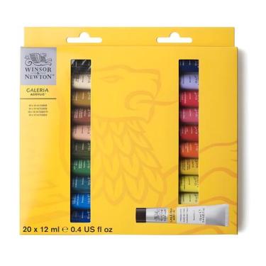 Imagem de Tinta Acrílica Galeria Winsor & Newton 12ml com 20 Unidades