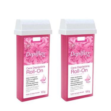 Imagem de Kit 2 Refil Ceras para Depilação Roll On Quente Rosa Mel Depilatória 1