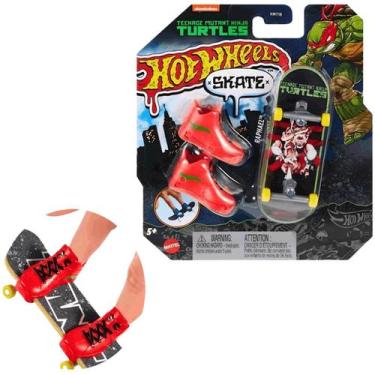 Imagem de Skate de Dedo Hot Wheels Tartarugas Ninja Raphael - Mattel