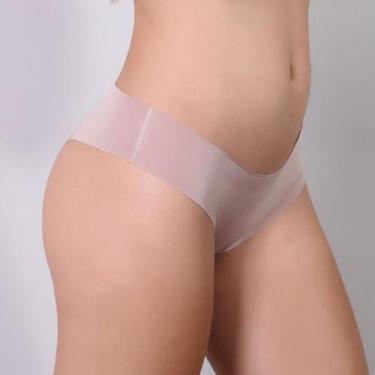 Imagem de Tanga Corte a Laser Bege com Strass - Fitmoda, GG, Bege