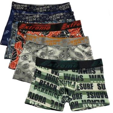 Imagem de Kit 5 Cuecas Boxer Infantil Fristyle Em Microfibra Estampada, M