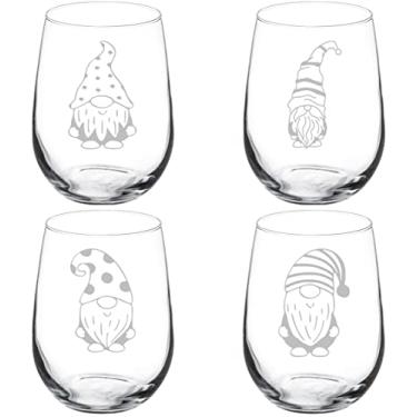 Imagem de MIP Conjunto de 4 taças de vinho para presente coleção de gnomos de cálice (sem haste de 500 ml)