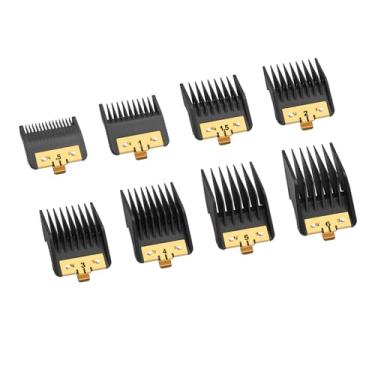 Imagem de 8 peças de protetores de corte premium com clipe de metal compatíveis com o conjunto de pente de barberologia BaBylissPRO, comprimentos de corte de 1/40.6 cm-3/10.2 cm, para protetores de aparador