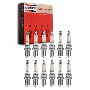 Imagem de 12 velas de ignição Champion Platinum compatíveis com Mercedes-Benz E320 3.2L V6 1998-2005