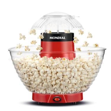 Imagem de Pipoqueira Sem Oleo Mondial Red 700W C/ Tigela Acrilico