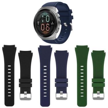 Imagem de Kit 3 Pulseiras 22mm para Huawei GT2e - Estilo no Pulso, Preta - Azul 